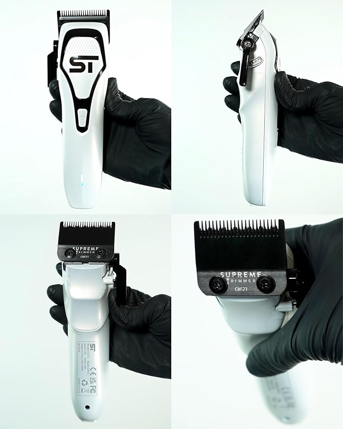 Supreme Trimmer Darkstar 72 Clipper with Magnetic Vector Motor | 180 Min Run Time, 9000 RPM Barber Hair Clipper | Low Noise, Professional Clipper DLC Blades | STC72