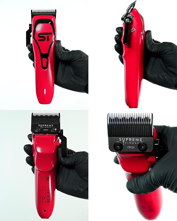 Supreme Trimmer Darkstar 72 Clipper with Magnetic Vector Motor | 180 Min Run Time, 9000 RPM Barber Hair Clipper | Low Noise, Professional Clipper DLC Blades | STC72