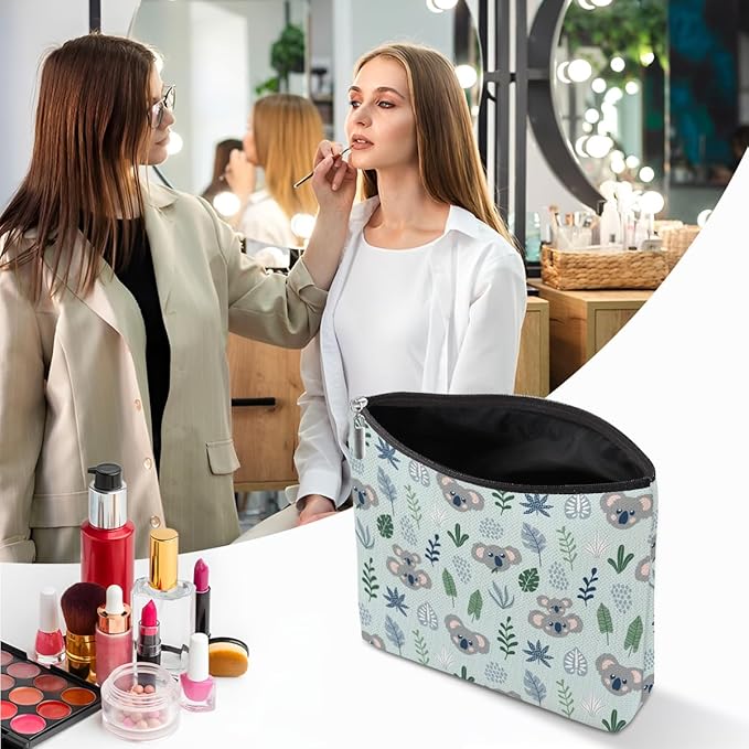 2 PCs Koala Gifts, Cute Koalas Makeup Bag, Koala Stuff Cosmetic Bag Travel Pouch, Animal Lovers Gifts for Women Girls Daughter Best Friend Sisters Niece Friendship Graduation Birthday