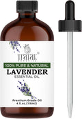 Lavender Essential Oil - Huge 4 Fl Oz - 100% Pure and Natural Lavender Oil - Premium Grade Essential Oils for Diffuser, Aromatherapy, Soap and Candle Making