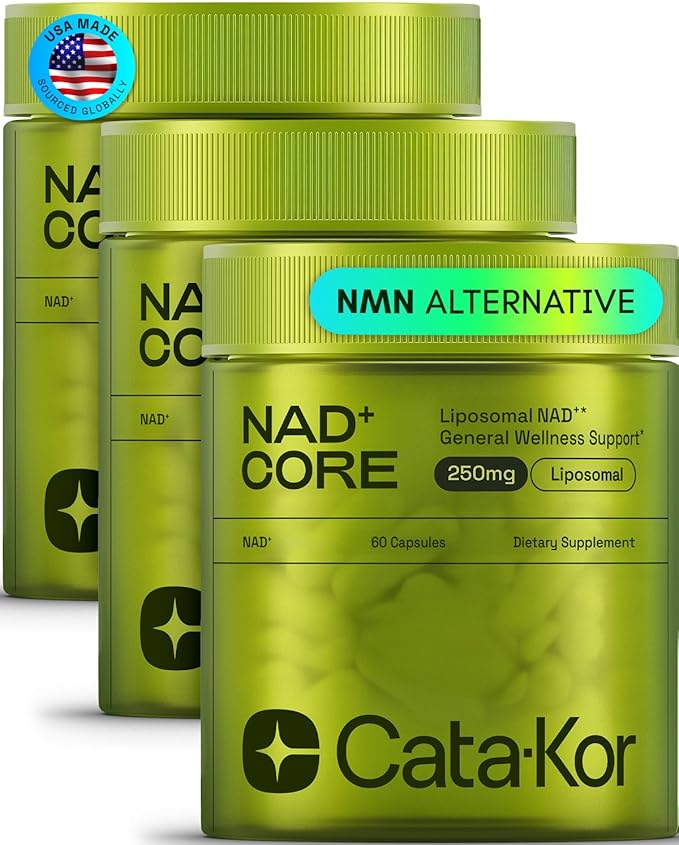 NMN Supplement Alternative – Liposomal NAD+ Supplement – Third-Party Tested – NAD CORE – 90-Day Supply – 180 Capsules