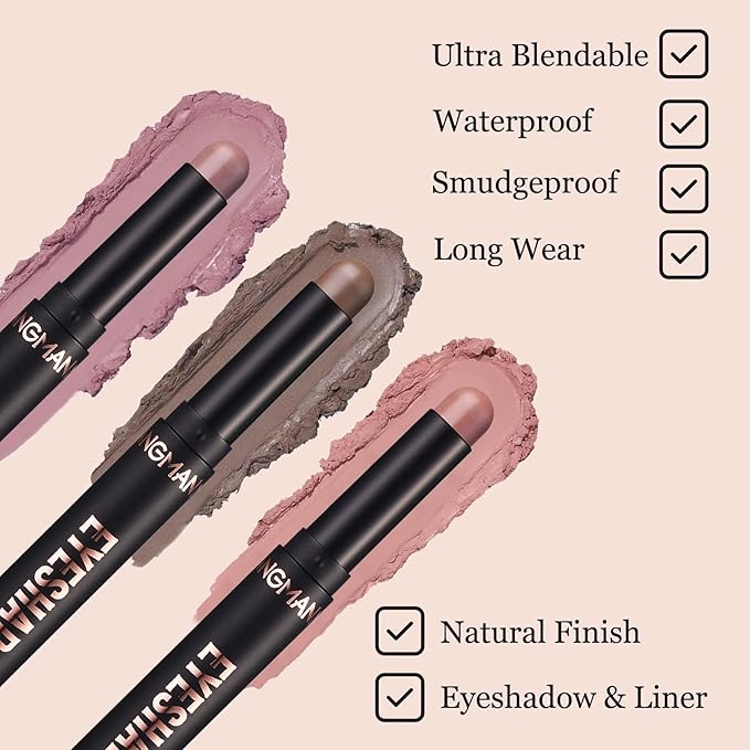 Cream Eyeshadow Stick Blendable Shimmer Eyeshadow Long Lasting High Pigment Eye Shadow Sticks,Waterproof Hypoallergenic eyeshadow Pencil (10#)
