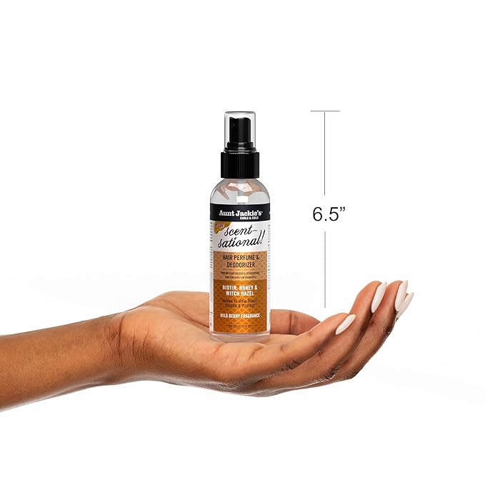 Aunt Jackie's Braid + Twist Collection Scent-Sational Hair Perfume & Deodorizer – Neutralize Odors and Refresh Hair with Witch Hazel, Biotin, and Honey – 4 fl oz