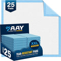 AAY Disposable Bed Pads 30"X36" (25pcs) Tear-Resistant Cloth Backing Underpads Super Absorbent Pee Pads Extra Large Premium Chucks for Adults Incontinence Pads Waterproof for Elderly, Kids or Puppy