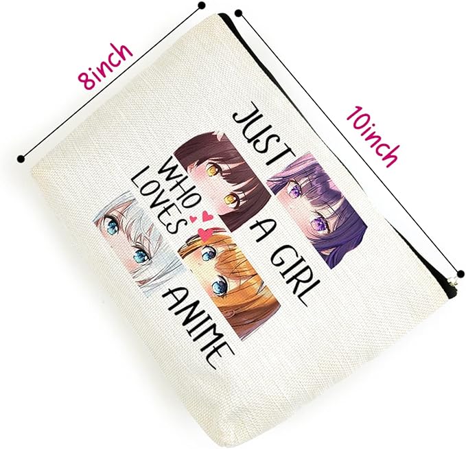 Anime Fans Makeup Bag Gift - Just A Gir Who Really Loves Anime, Travel Cosmetic Bag For Her