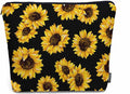 Sunflower Cosmetic Bags For Women, Blossom Sunflowers Yellow Roomy Makeup Bag Toiletry Bag Accessories Organizer Storage Bags Makeup Pouch For Travel Business Gym Camping Bathroom