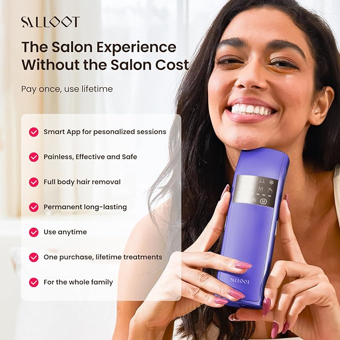 IPL Laser Hair Removal for Women and Men, 25J Triple-Pulse Permanent Hair Removal Device for Ingrown Hair, 37°F Painless Sapphire Ice Cooling Hair Removal for Legs, Armpits, Face, Bikini, Underarms