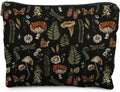 Dark Forest Cottagecore Mushroom Makeup Bag - Forest Cosmetic Bag for Gifts, Mushroom Lovers