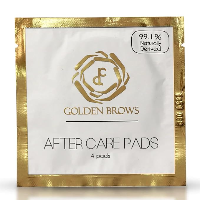 Golden Brows Premium After Care Cotton Pads | Fragrance Free Plant-Based Rounds for Face & Skin | Gentle Makeup Remover Wipes & Post-Procedure Care Essentials – 25 Pack