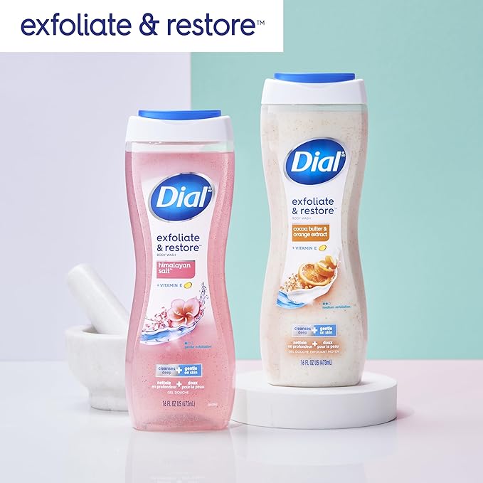 Dial Body Wash, Exfoliate & Restore Himalayan Salt, 16 fl oz, Pack of 11