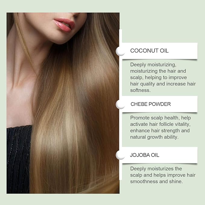 Natural Coconut Oil for Hair Growth,Nourishing Scalp Treatment for Stronger Strands,Frizz Control & Split End Repair,for All Hair Types,3.38Fl Oz