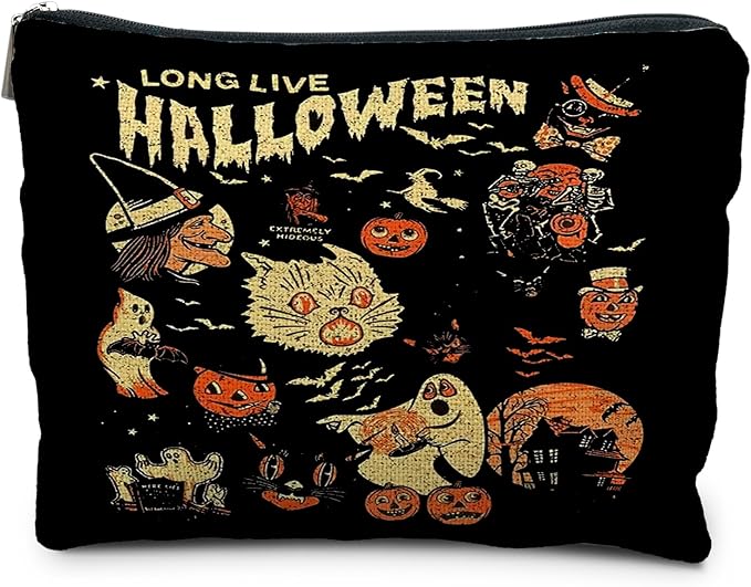 Halloween Witch Makeup Bag, Halloween Gifts for Women, Witchy Gifts for Women, Witch Stuff, Long Live Halloween Makeup Pouch