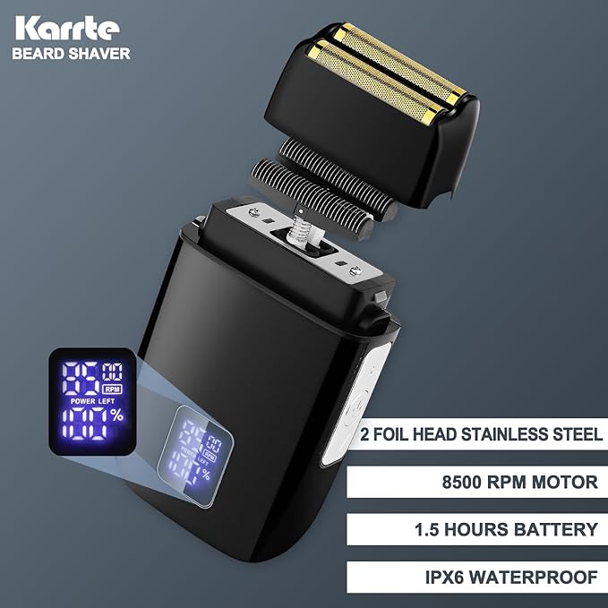 Karrte Professional Hair Clippers/Hair Trimmer/Beard Shaver Kit for Men Cordless Barber Clipper Hair Cutting Kit, Beard Trimmers Haircut Grooming Kit, Gifts for Men