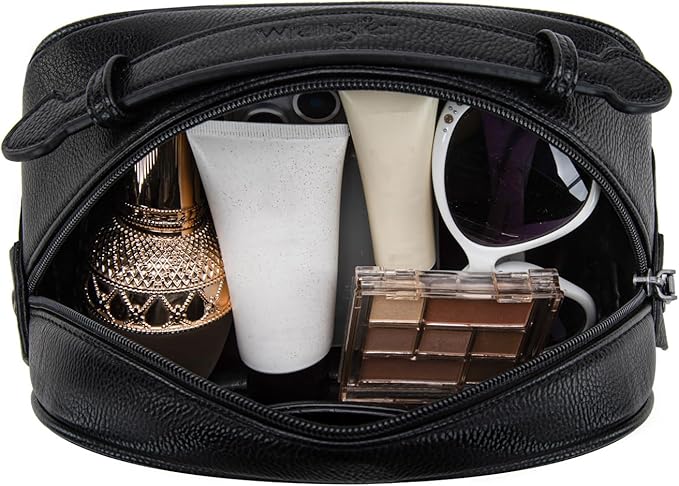 Montana West Wrangler Makeup Bags for Women Portable Toiletry Bag Small Travel Cosmetic Organizer for Gift Zipper Closure