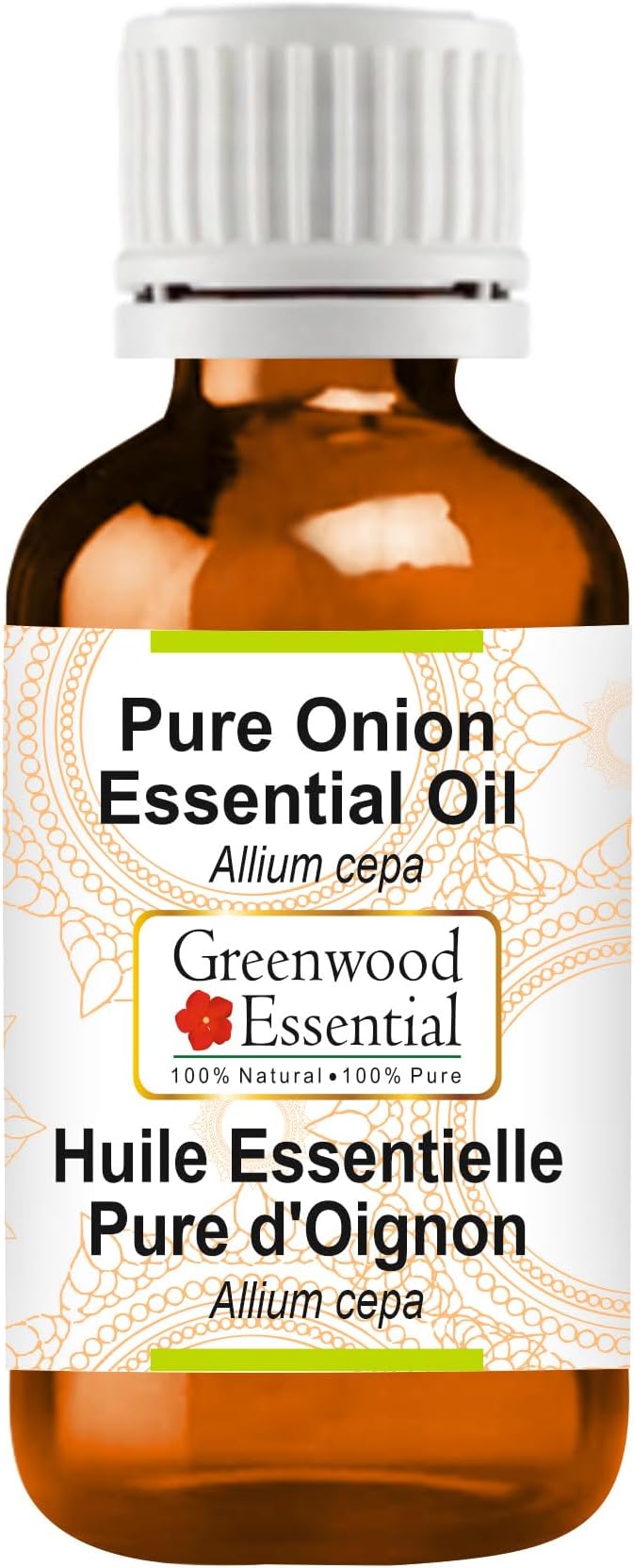 Greenwood Essential Onion Essential Oil (Allium cepa) Pure | Non-Sticky | Non-Greasy | Lightweight | Men & Women | All Skin Types | Steam Distilled 5ml (0.16 oz)