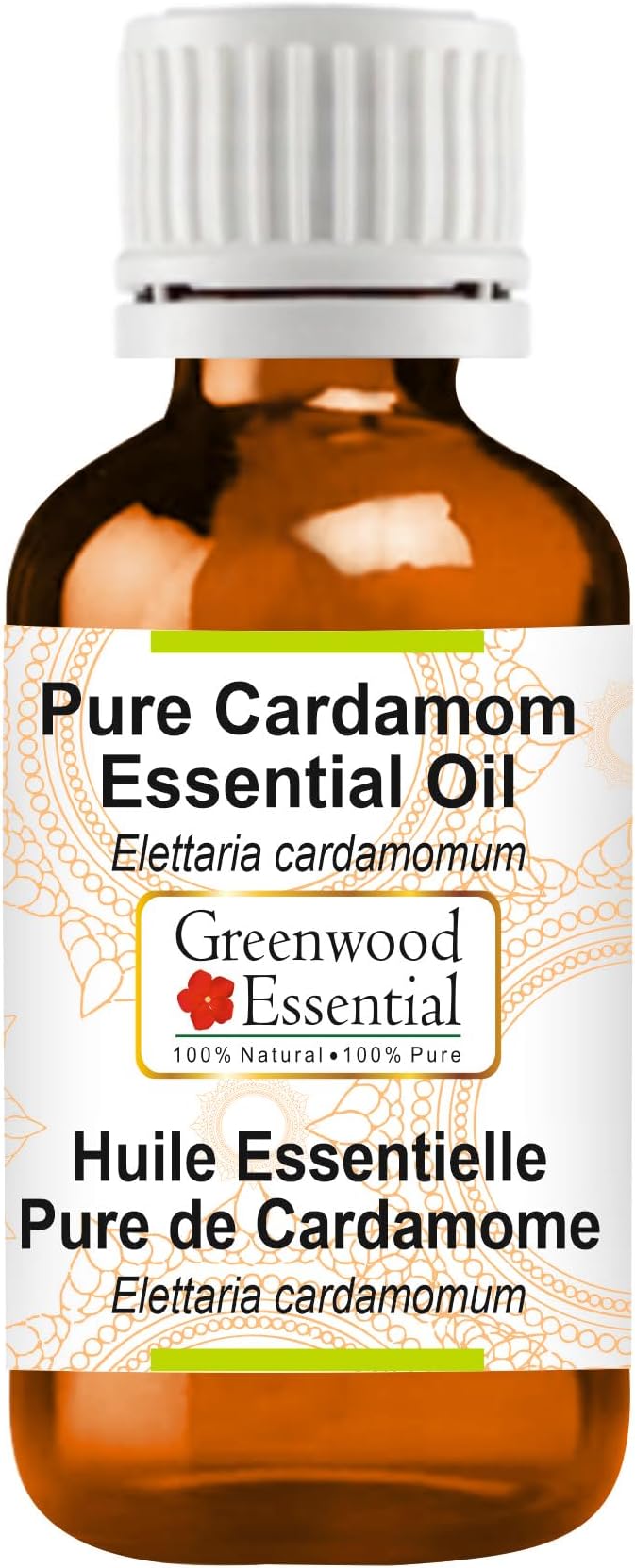 Greenwood Essential Pure Cardamom Essential Oil (Elettaria cardamomum Steam Distilled 50ml (1.69 oz)