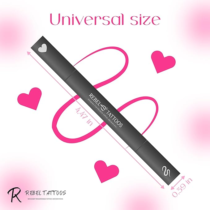 2-in-1 Eyeliner Stamp, Pigmented Intense Black Formula, Smudge-Budge Proof, Sweatproof, 24 Hour Stay Eyeliner Stamp Star Butterfly or Heart (Pink Heart)