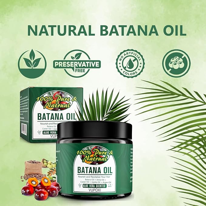 Batana Oil for Hair Growth, 5-In-1 Liquid Batana Oil with Amla,Jojoba,Argan and Castor seed - 180ml/6.3 fl.oz
