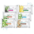 Epielle Makeup Remover Wipes, Remove Waterproof Mascara, Gentle Daily Facial Cleanser Towelettes with Collagen, Tea Tree & Aloe Vera, Stocking Stuffers, Thanksgiving Essentials, 30 Count (Pack of 6)