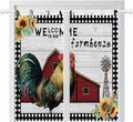 Farmhouse Rooster Bathroom Curtains 63 Inch Length, Window Curtains Tab Top by Unknown