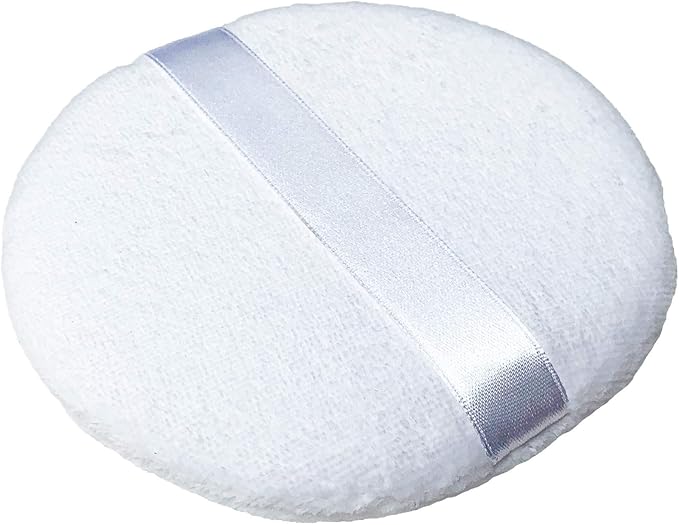 NextClimb Extra Large 4.5” White 100% Cotton Powder Puff for Makeup, Round, Comfortable to Hold
