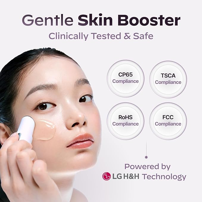 Superform Galvanic Booster Blush Pink, 1min booster for ageless skin, anti-aging and firming pocket booster, glow on the go, Korean skincare, Gifts, Stocking Stuffers for Women