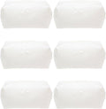 PAZIMIIK 6PCS Cozy Makeup Bag Travel Cosmetic Bag for Women Soft Toiletry Bag Aesthetic Makeup Organizer Portable Large Zipper Pouch for Skincare Beauty Accessories Brushes Waffle Check Cream White