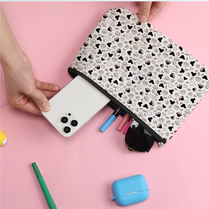 Cute Mouse Cartoon Movies Mouse Themed Gifts Makeup Bag Graduation Nurse Mothers Day Birthday Animal Lovers Gifts for Women Movie Gifts for Cartoon Lovers Girls Friend Daughter Niece Cosmetic Bag