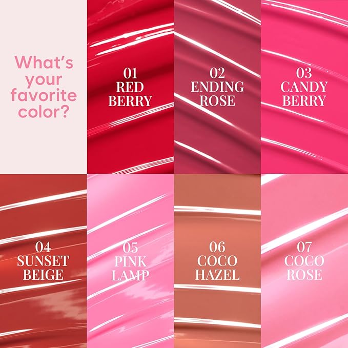 Pudding Glow Korean Lip Tint | Natural Lip Stain | Gloss to Stain | Long-Lasting & Non-Sticky | Lightweight Lip Tint 0.14 oz. (07 COCO ROSE)