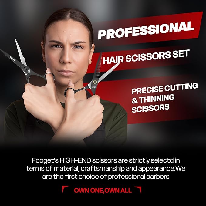 Professional Barber Hair Cutting Scissors Shears Right Hand - 6.8" HIGH-END Extremely Sharp Haircut Scissors Professional Hairdressing Shears 440C Stainless Steel for Salon Home Stylists