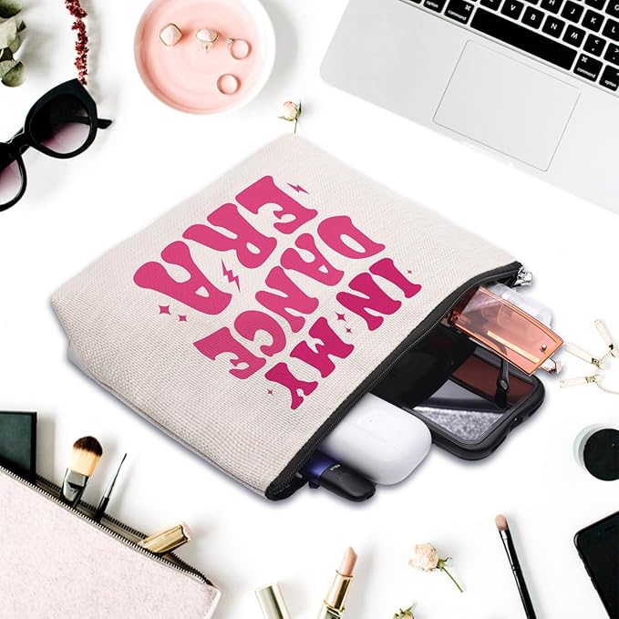 Dancer Gifts Makeup Cosmetic Bag, In My Dance Era Gifts for Dancers Women, Dance Team Coach Teacher Gifts, Birthday Gifts Dance Bag Stuff for Women