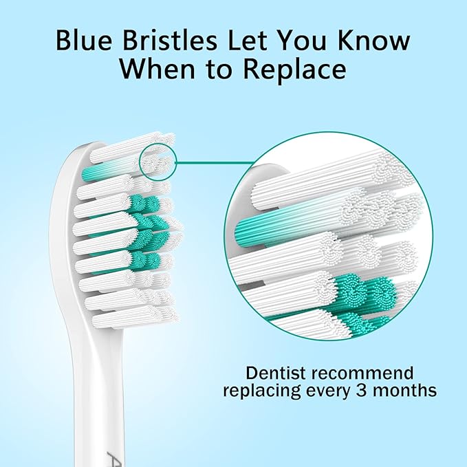 Aoremon Replacement Toothbrush Heads Compatible with Philips sonicare E-Series, 6 Pack Replacement Brush Heads Come with Caps