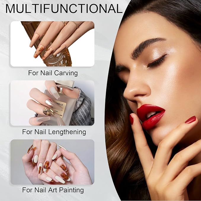 Acrylic Nail Brush Size #08, 100% Pure Kolinsky Nail Art Brushes for Acrylic Application, Sturdy Handle Oval Shaped Acrylic Powder Nail Design Tools for Professional Manicure DIY