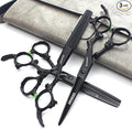 6 inch hair stylist barber scissors black plate dragon 440C hairdressing cutting scissors+thinning scissors (6 inch 3PC)