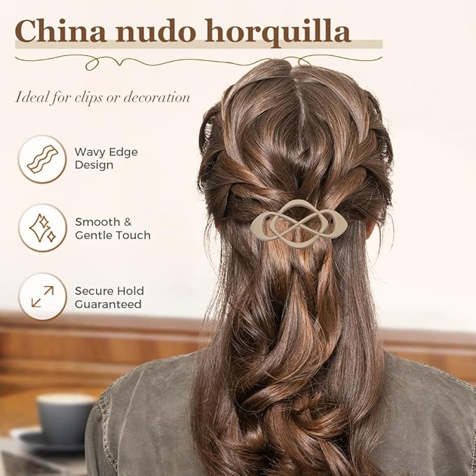 4 Pack Vintage French Barrette Hair Clips, 2025 New Hair Accessories for Women, Strong Hold No Slip Styling (Style B)
