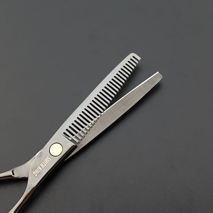 6.0 Inches Professional hair cutting thinning scissors set with razor (Gray)