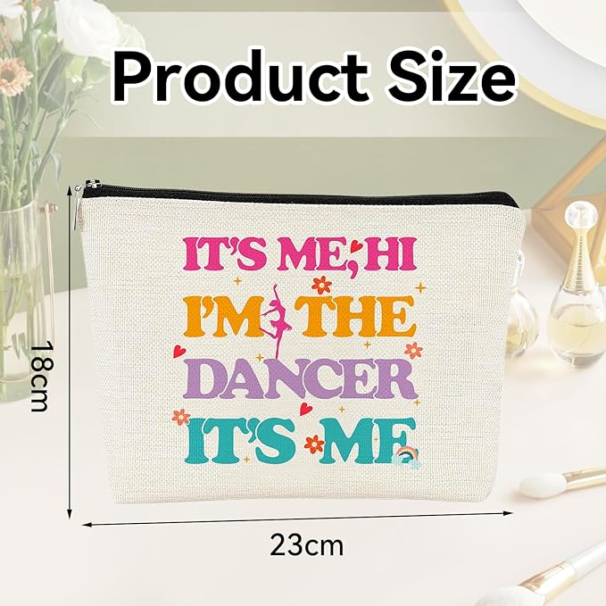 Dance Makeup Bag, Women's Sport Accessories, Dance Lovers Gifts, Birthday Christmas Valentines Day Presents for Her,Large Capacity Waterproof