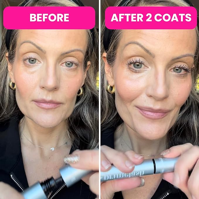 Prime Prometics PrimeLash Mascara for Older Women – Volumizing, Incredible Length in 2 Coats – Long-Stay, Zero Clumps, Hypoallergenic (Blue)