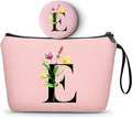 Women Birthday Unique Bride to be Bridal Shower Initial Gifts for Mom Sister Friend Her Teacher Aunt Makeup Cosmetic Bag with Mirror Mothers Day Christmas Graduation E