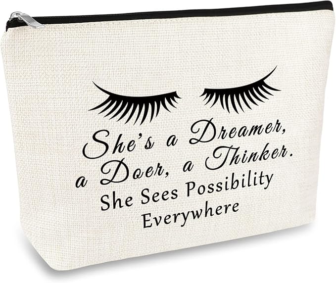 Inspirational Gifts for Coworker Women Makeup Bag Boss Leader Boss's Day Gifts Motivational Gift for Her Wife Daughter Sister Aunt Best Friend Cosmetic Bag Graduation Christmas Gift Travel Pouch