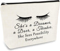 Inspirational Gifts for Coworker Women Makeup Bag Boss Leader Boss's Day Gifts Motivational Gift for Her Wife Daughter Sister Aunt Best Friend Cosmetic Bag Graduation Christmas Gift Travel Pouch