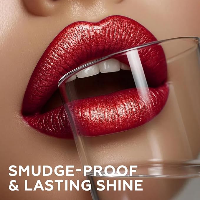 FOCALLURE Metallic Liquid Lipstick,Non Stick Cup Lip Gloss,High Impact Lip Color with Transfer-proof Wear,Long Lasting & Waterproof Lipstick Makeup for Women,One Promise