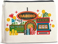Casino Gifts Makeup Bag Vegas Casino Gifts for Women Friends Traveler Cosmetic Bag Zipper Makeup Pouch Gift