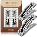 Rhinestone and Crystal Hair Clips 2-Pack, Sparkly Barrettes & Elegant Bling Accessories for Women & Girls(Set21)
