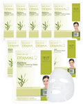 DERMAL Bamboo Collagen Essence Facial Mask Sheet 23g Pack of 10 - Hydrating & Calming, For Dewy and Glowing Skin, Daily Skin Treatment Solution Sheet Mask