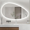 JSLJDM 500X500 mm Illuminated Backlit LED Bathroom Mirror, Wall Mounted by JSLJDM