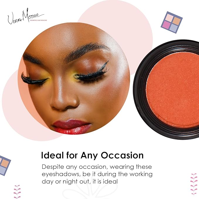 Vera Moore Eyeshadow, Highly Pigmented Eyeshades and Textures, Provide Bold and Lasting Looks, Suitable for Any Event, Easily Blendable Eye Makeup in Multiple Shades. (Spice)