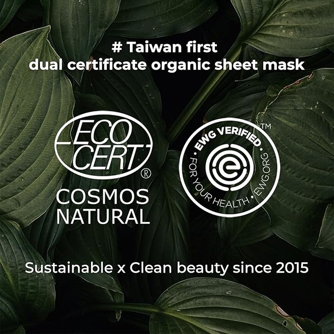INNA ORGANIC Sheet Mask - Sleep Well Glow, Overnight Renewal, Restful Healing, Sustainable & Clean Beauty (Pack of 5) | Blue Tansy Essential Oils Infused Skin Care | Luxury Clean Beauty