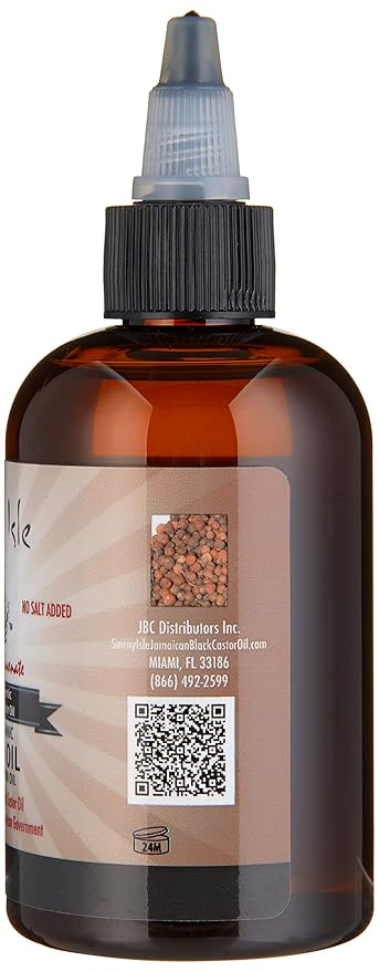 Sunny Isle Jamaican Organic Pimento Oil with Black Castor Oil 4oz | Formulated to Nourish the Scalp, Condition and Strengthen Hair | Traditional Body Rub for Muscle Pain