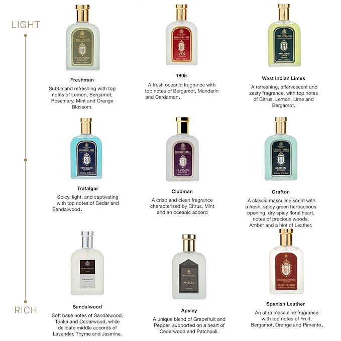 Truefitt & Hill Luxury Cologne - Premium Long-Lasting Bergamot and Lavender Men's Clubman Scented Fragrance, Presented in a Beautifully Etched Traditional Atomizer Bottle - 3.38 oz.
